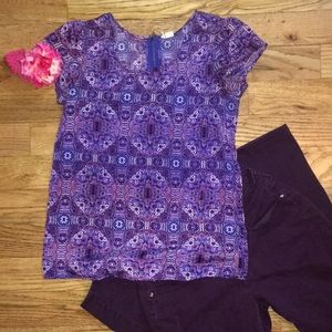 💥PRICE DROP💥 Japna short sleeve patterned blouse